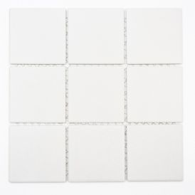 Mosaiik põrandaplaat 9,7 x 9,7 cm Valge