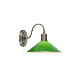 Seinavalgusti Markslöjd Vela 21 cm  messing/roheline