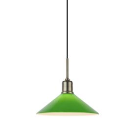 Rippvalgusti Markslöjd Vela 25 cm messing/roheline