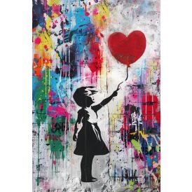 Poster Rainders 118 Concrete Balloon Girl