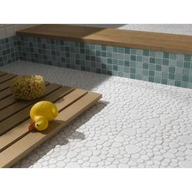 Kivimosaiik Pebble Stone valge 27,5 x 27,5 cm