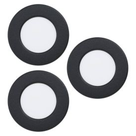 Süvistatavate LED-kohtvalgustite komplekt Eglo Connect.z Fueva 6-Z RGB/CCT Ø 8,8 cm must