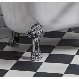 Vannijalad Camargue lõvikäpad äravoolutoruga, kroom 4 tk