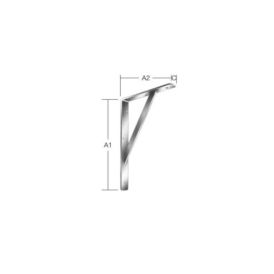 Riiulikandur 250 x 400 mm valge