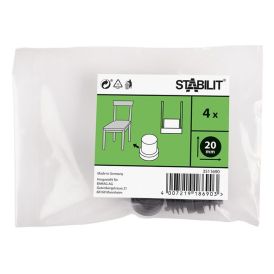 Põrandakaitse Stabilit 20 mm, must 4 tk
