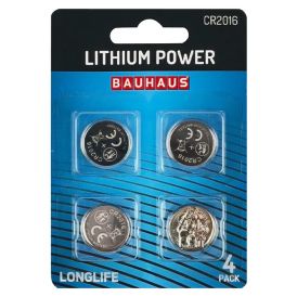 Patareid BAUHAUS Lithium Power CR2016 - 4 tk